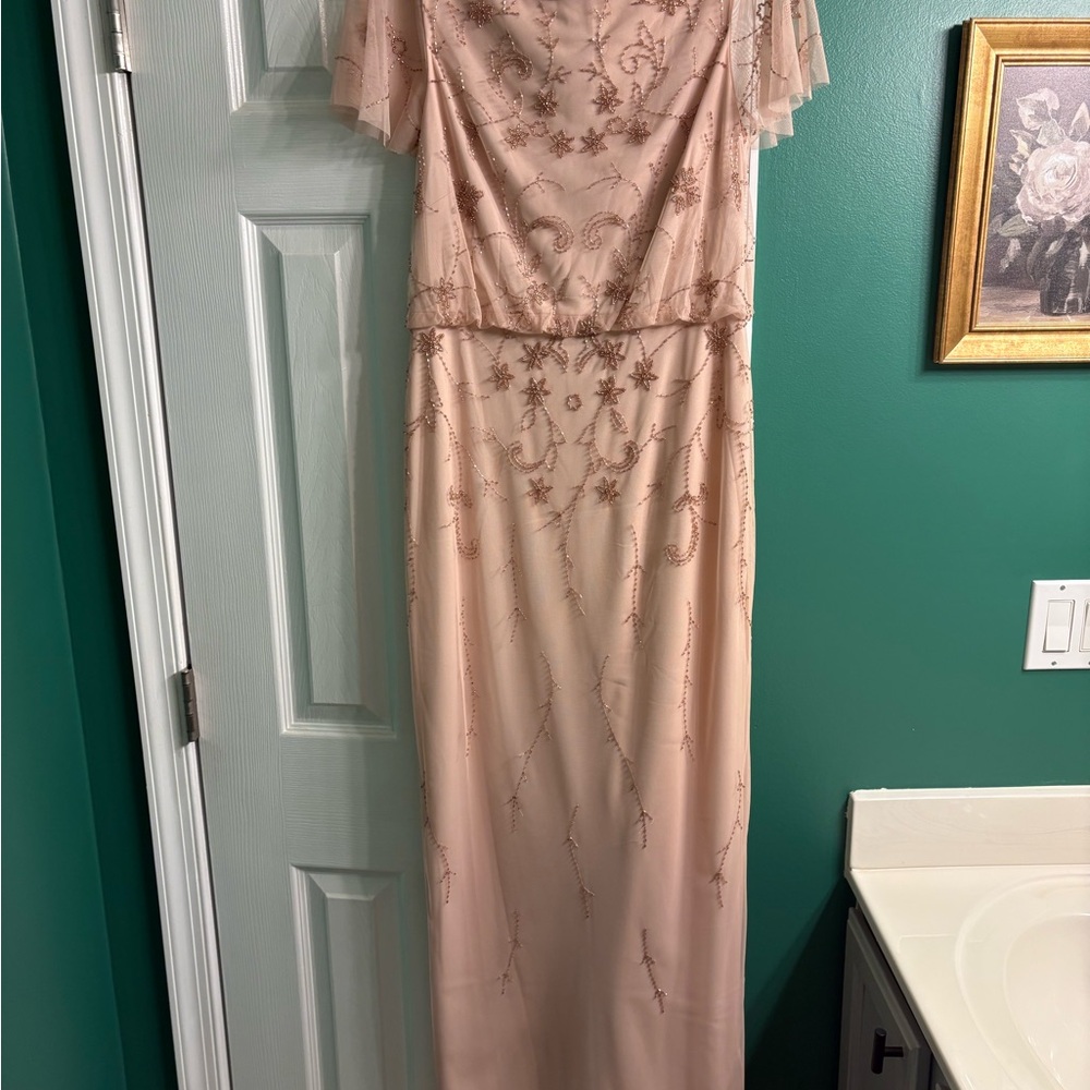 Elegant Pale Pink Embroidered Dress